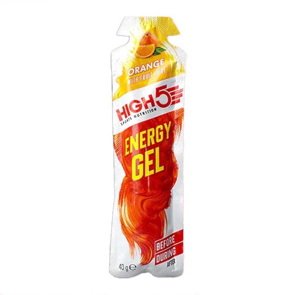 High5 Sports Nutrition Energy Gel Before During After Orange with Fruit Juice 40g Per Unit