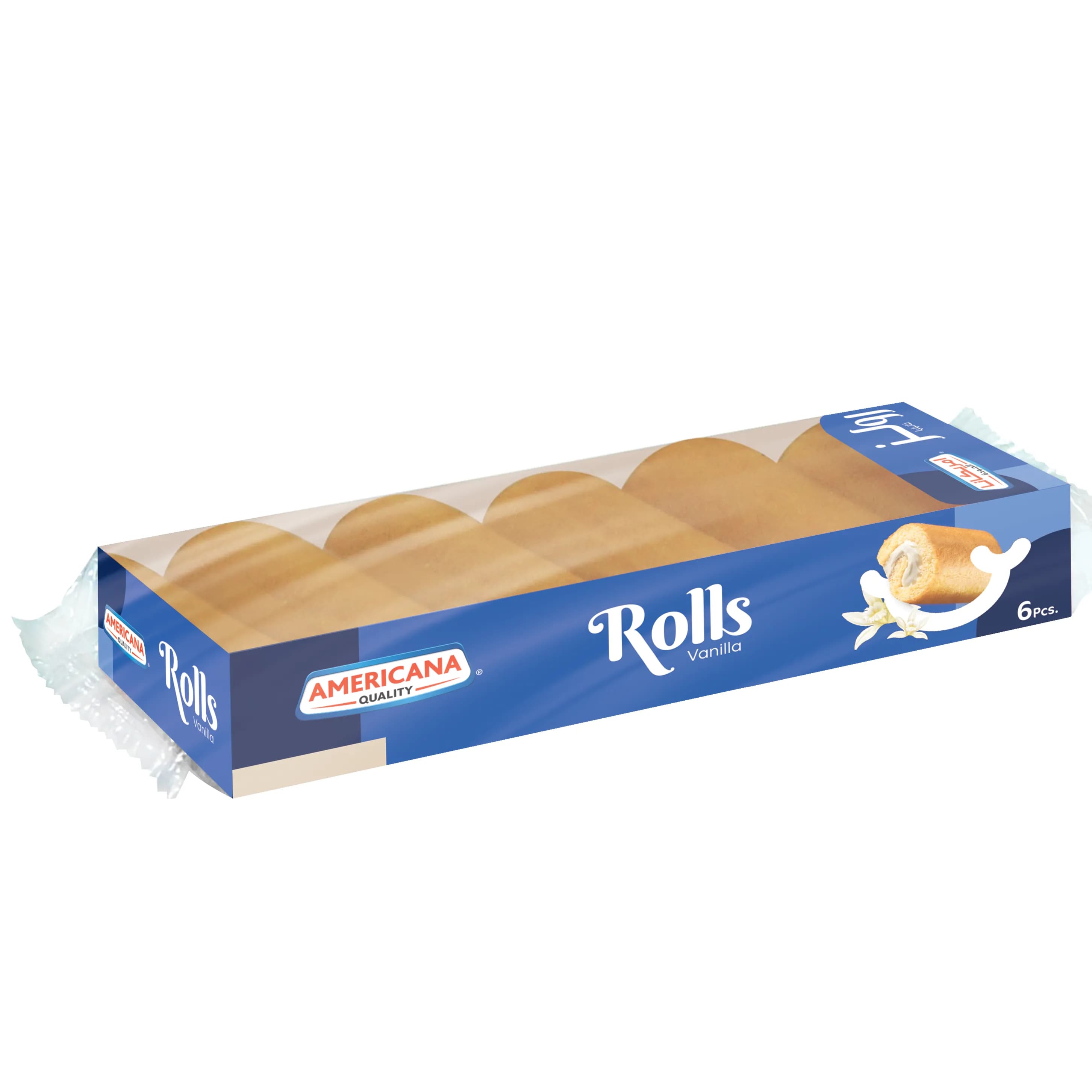 Americana Vanilla Cake Rolls 6Pcs 120G