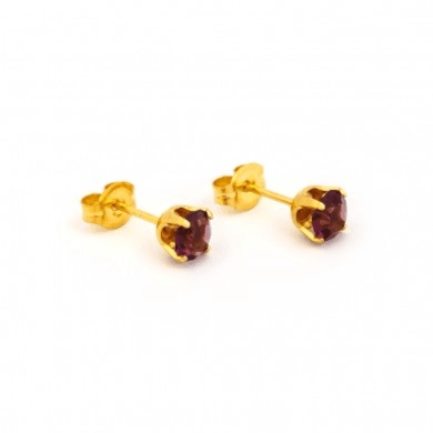 Studex Sensitive Fashion Feb Amethyst S782stx Gold Plated 5mm Earrings