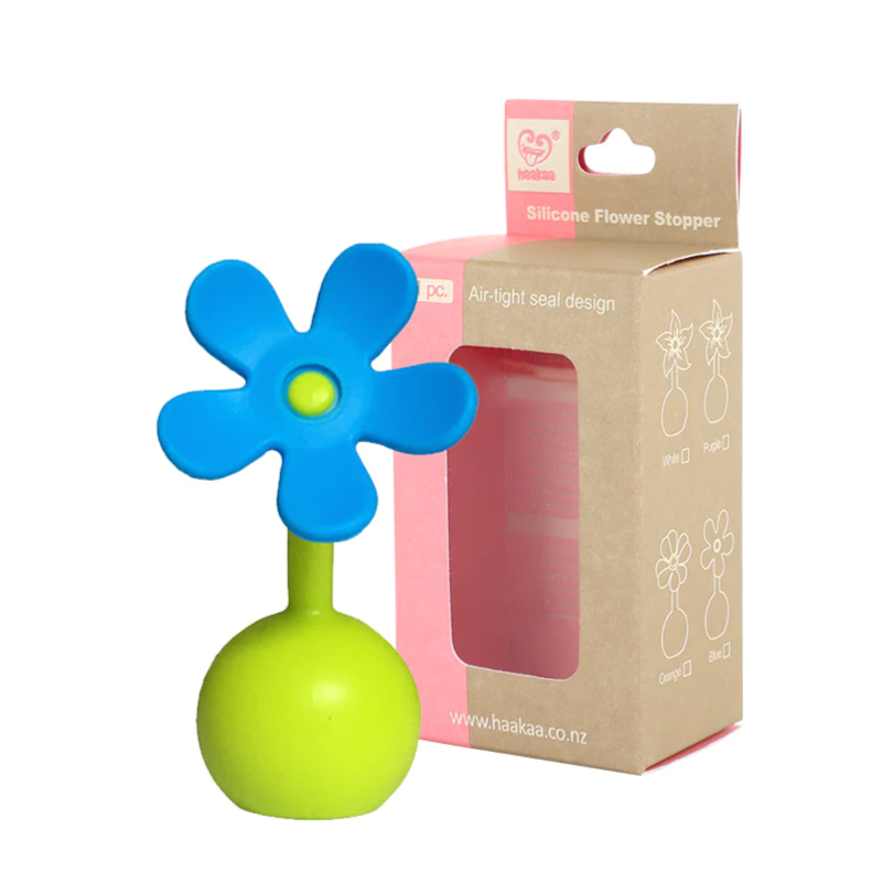 Haakaa Silicone Breast Pump Flower Stopper, Blue