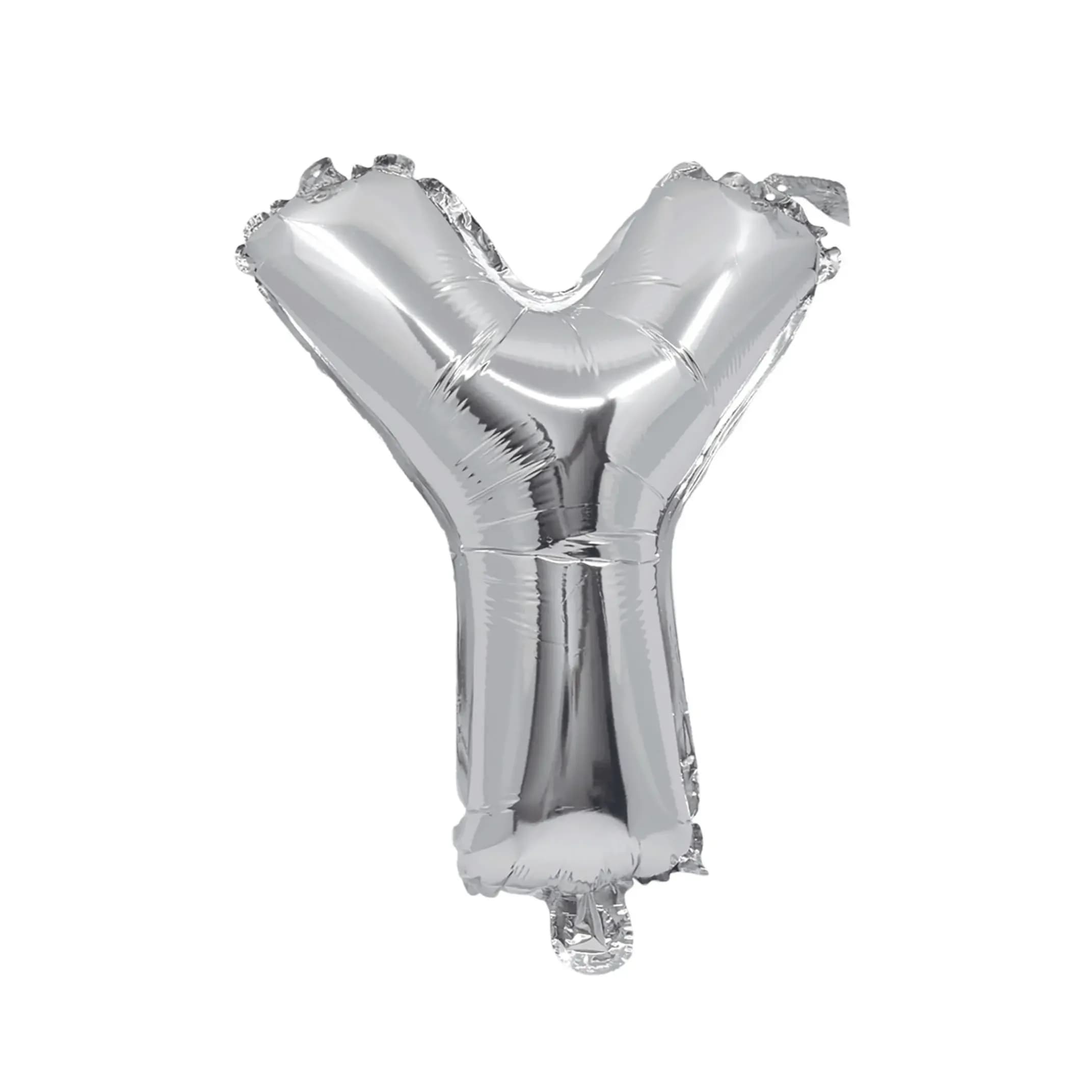 32 Inch Silver Letter Y Balloon With Helium