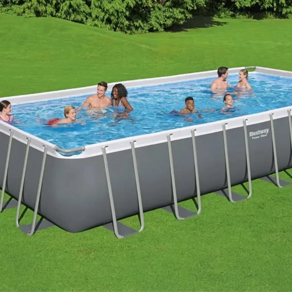 BESTWAY power steel rectangular pool set 732x366x132cm (Cool Summer)