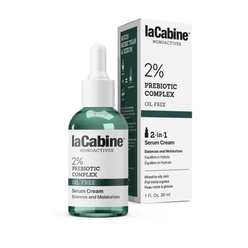 LACABINE MONOACTIVES 2% PREBIOTIC COMPLEX 2 IN 1 SERUM CREAM 30ML