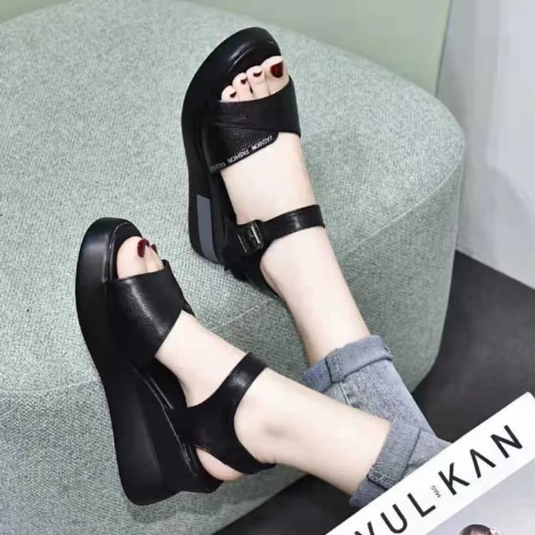 Summer Black Elegant Crystal Shoes Women'S Slippers 1870-Bk