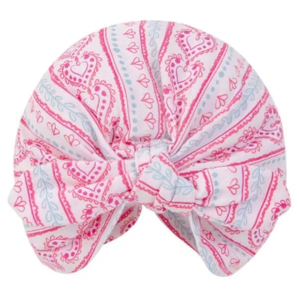 Hudson Baby Turban Cotton Headwraps, Paisley Heart