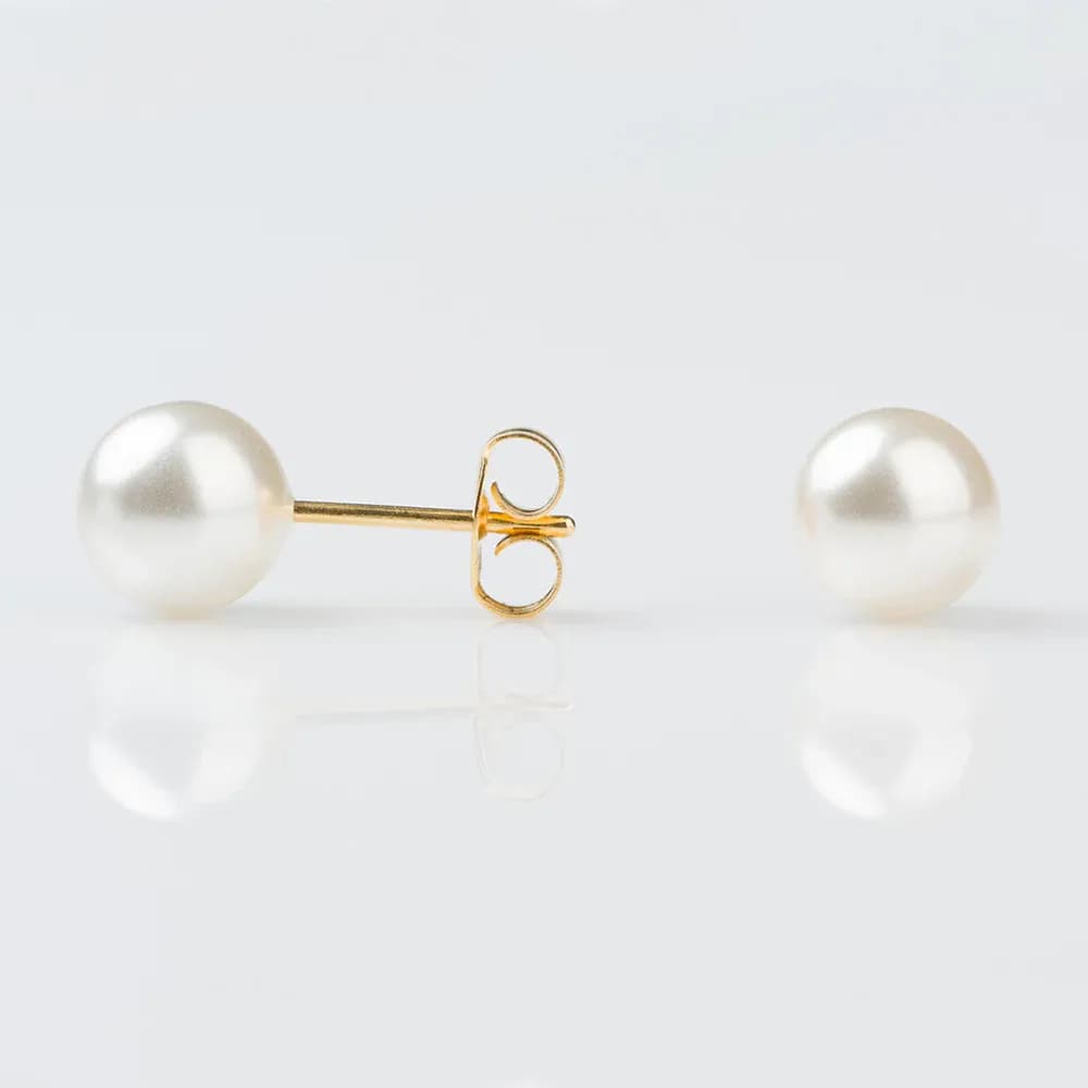 Studex Sensitive Fashion White Pearl S677stx Gold Plated 7mm Earrings