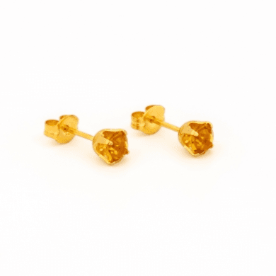 Studex Sensitive Fashion Nov Topaz S791stx Gold Plated 5mm Earrings