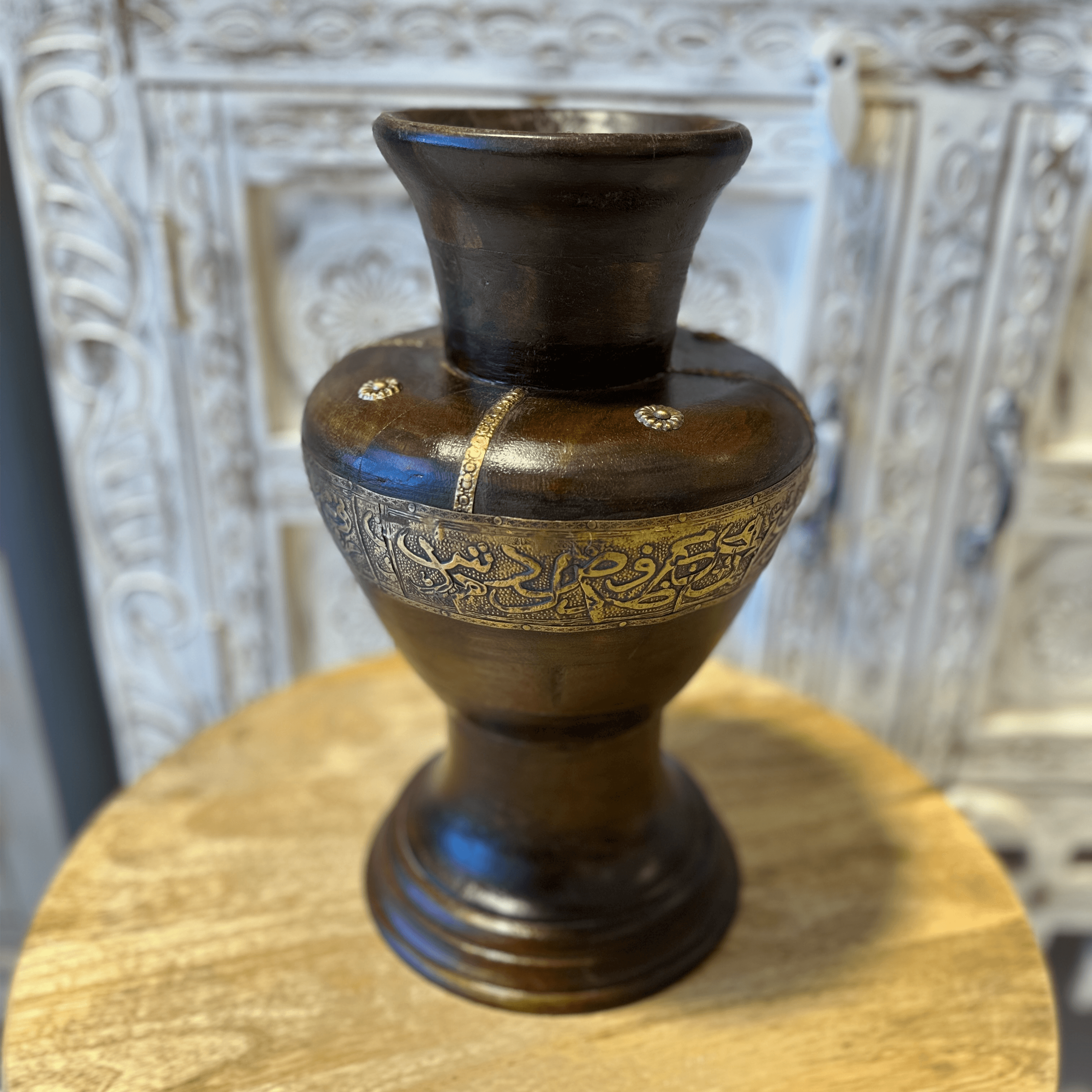Wooden Flower Vase