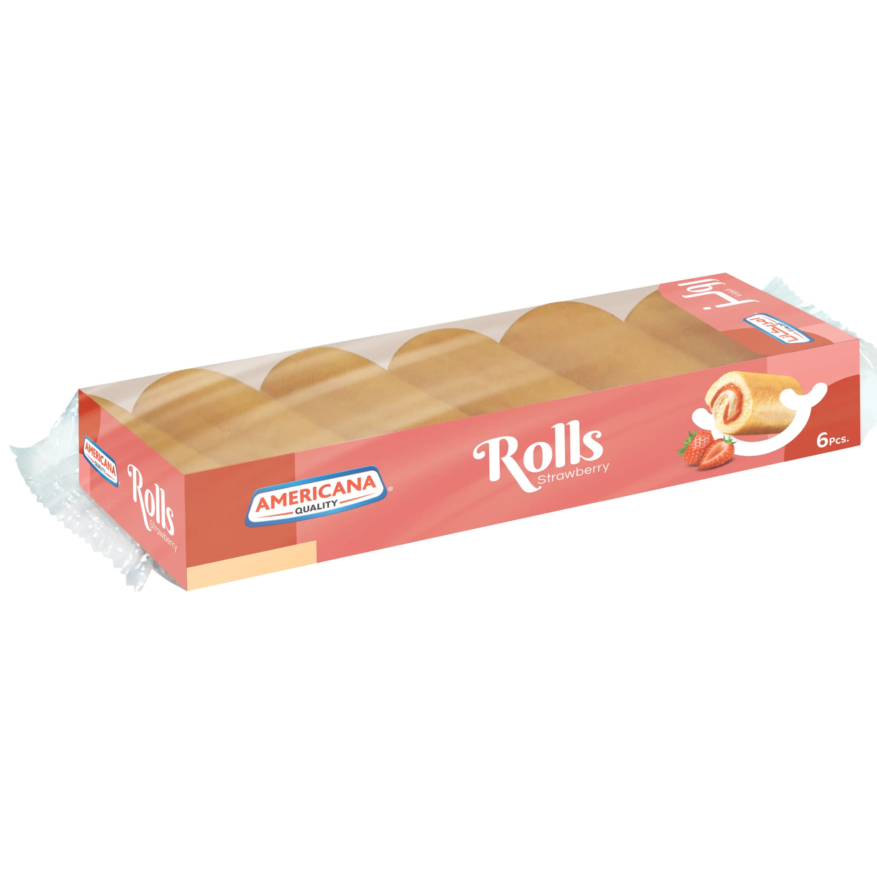 Americana Strawberry Cake Rolls 6Pcs 120G