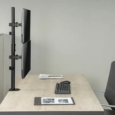 Vertical Dual-monitor Steel Articulating Monitor Mount - Sh 120 C02v (Fits Most 17" ~ 32")
