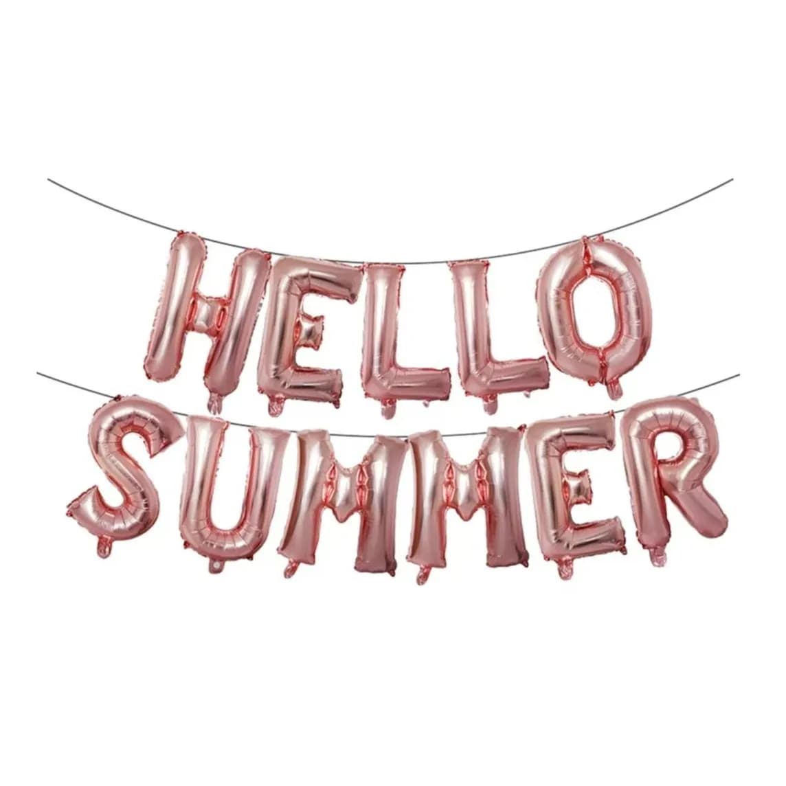 Hello Summer Balloons Banner