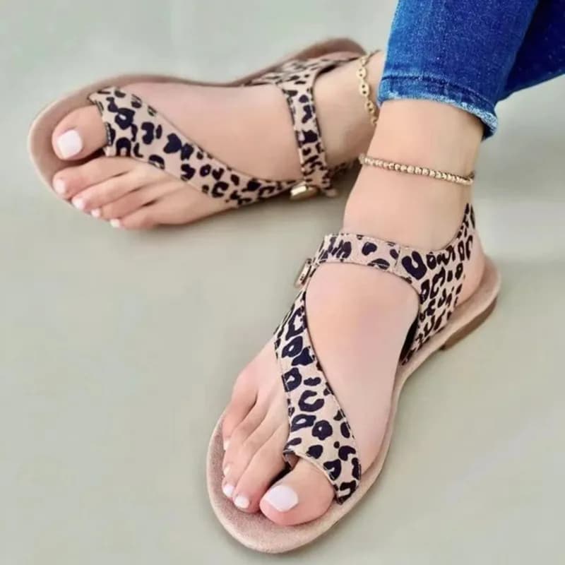 Portable All-Match Breathable Summer New Sexy Leopard Print Casual Beach Women'S Sandals 1425-Pk