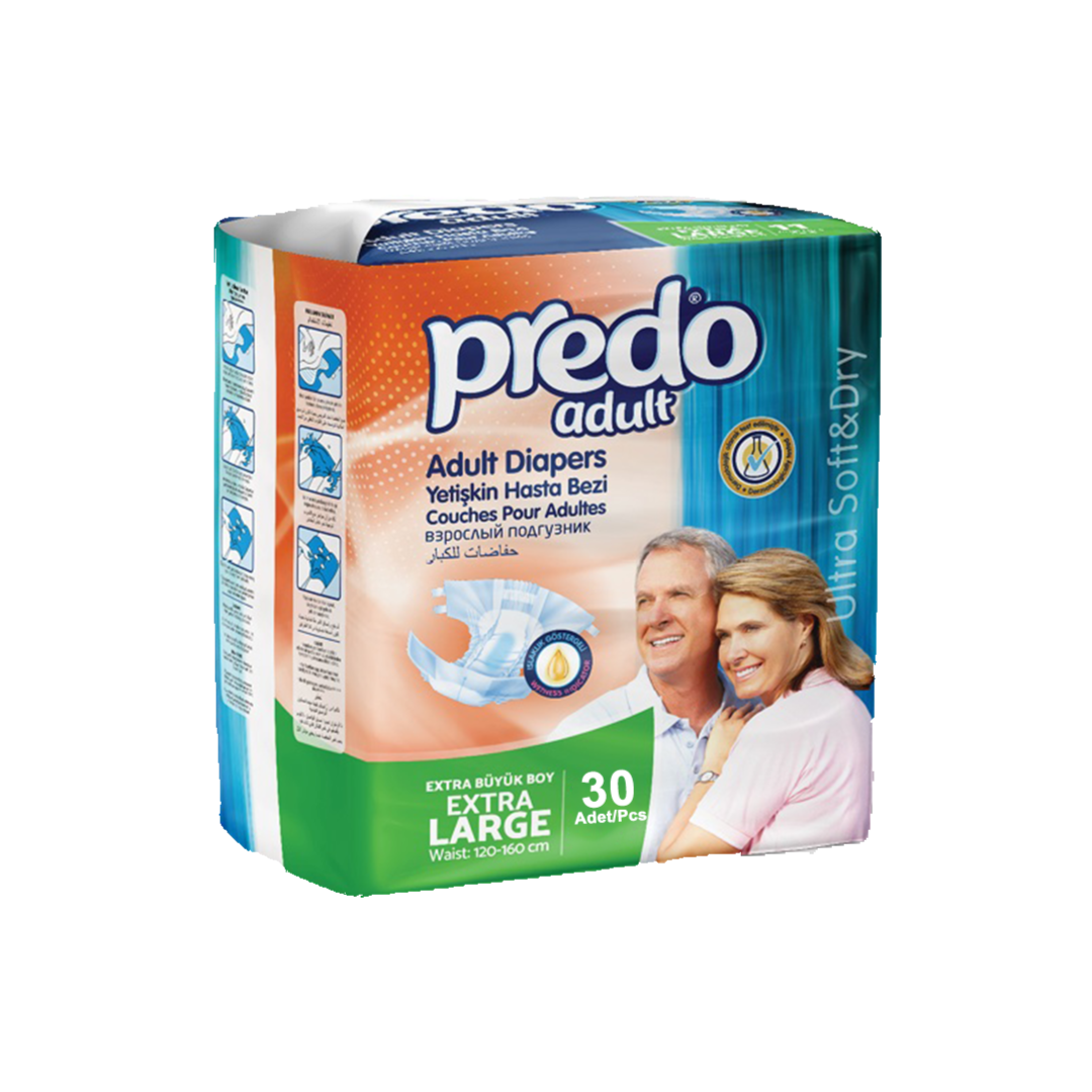 PREDO ADULT DIAPERS X LARGE 30 PCS