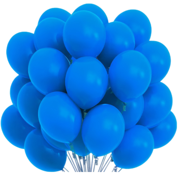 Party Decoration Latex Balloons-pack Of 25 Pieces- Blue Color (BLQL63)