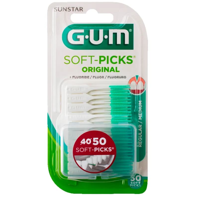 GUM SOFT PICK REGULAR WITH FLUORIDE 50'S #632