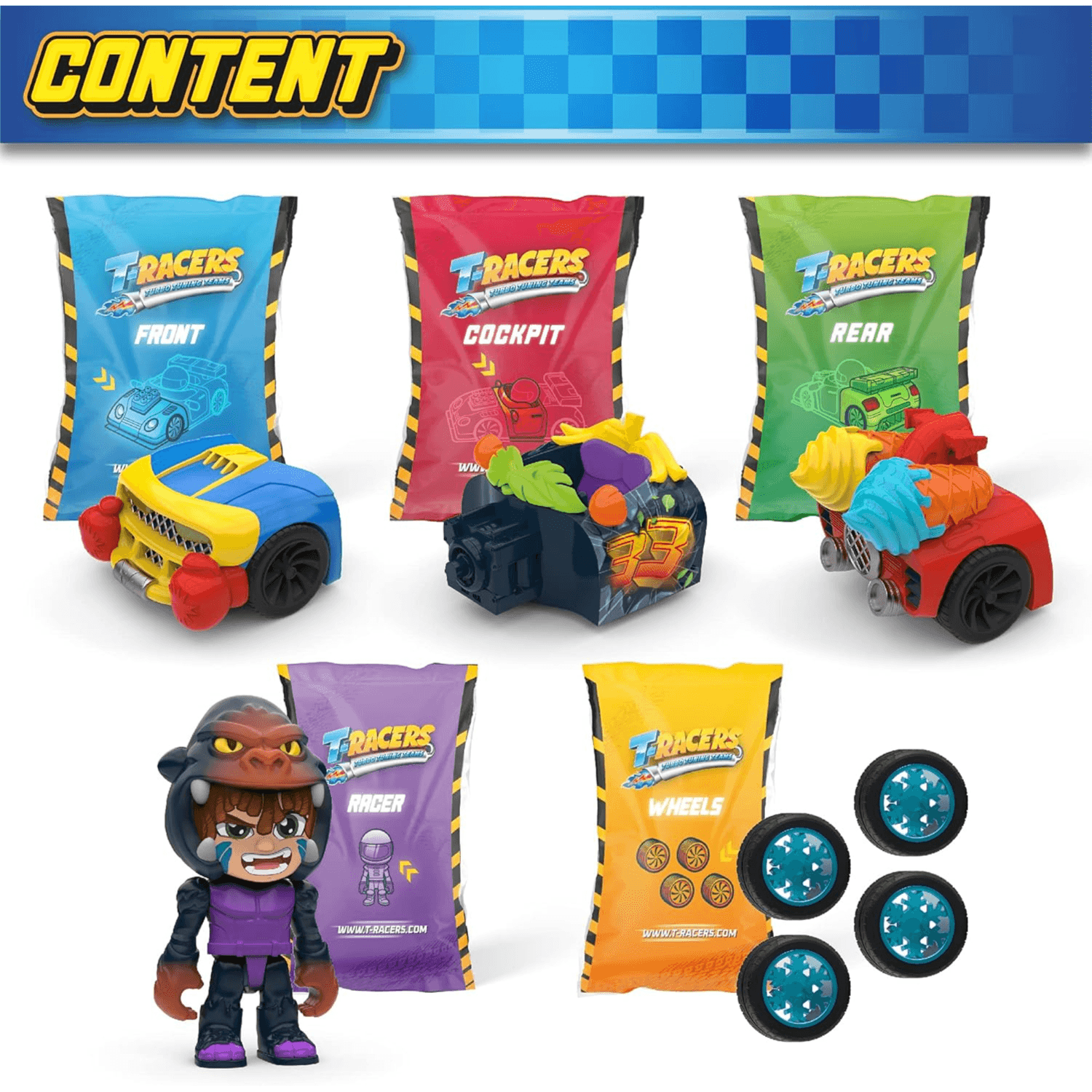 T-RACERS Series 2 – Interchangeable Car and Surprise Driver