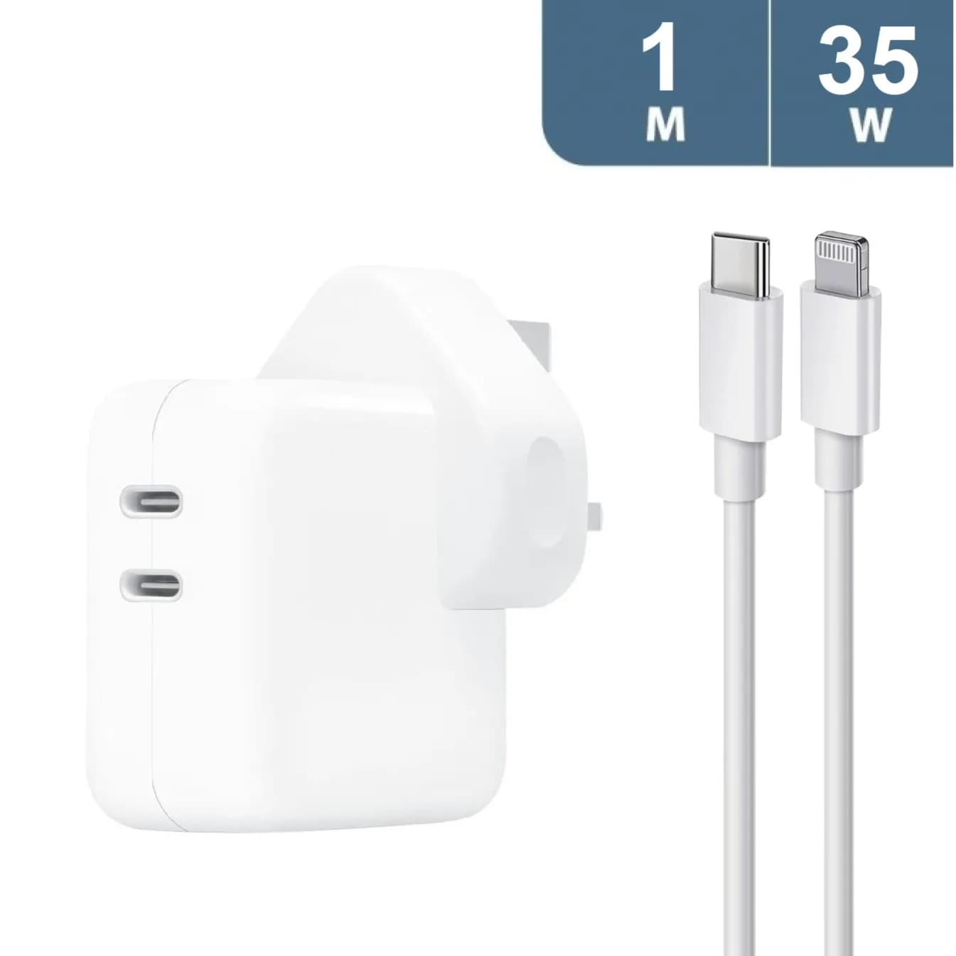 Apple 35W Adapter + C To Lightning Cable 1M