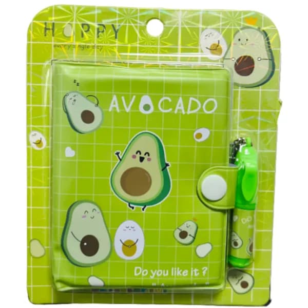 Avocado Themed Mini Gift Notebook With Pen -1 Pieces Set (GBQL47)
