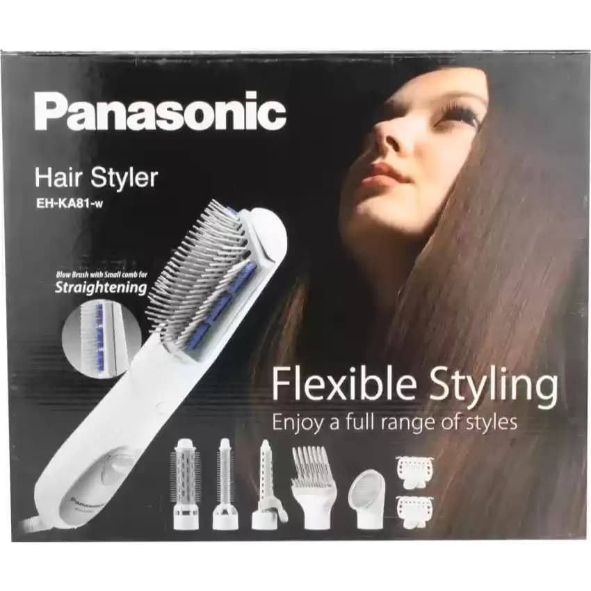 Panasonic Eh-Ka81 Hair Styler With 6 Attachments, Curler, Straightener & Dryer