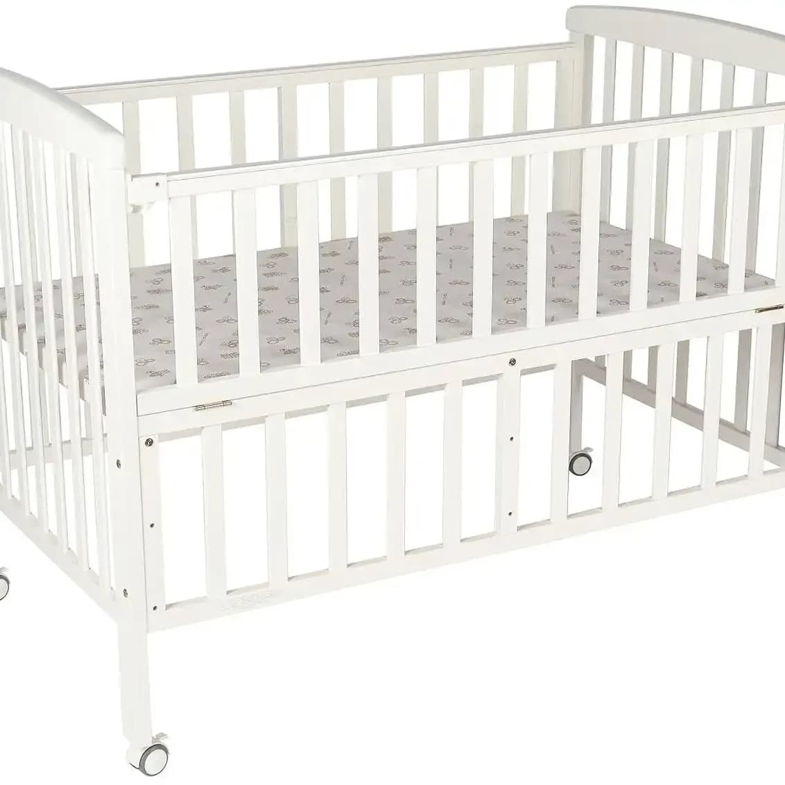 Moon Wooden Portable Crib (White)