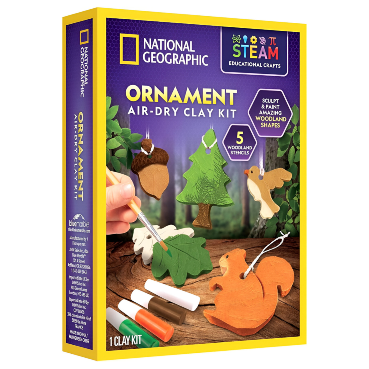 National Geographic Ornament Air Dry Clay Kit for Student-Stem Project Toy (SMEQ21)