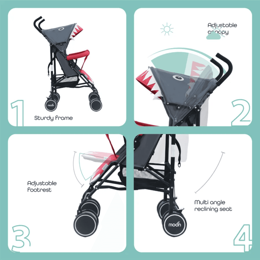 Moon Safari Stroller Character - Shark