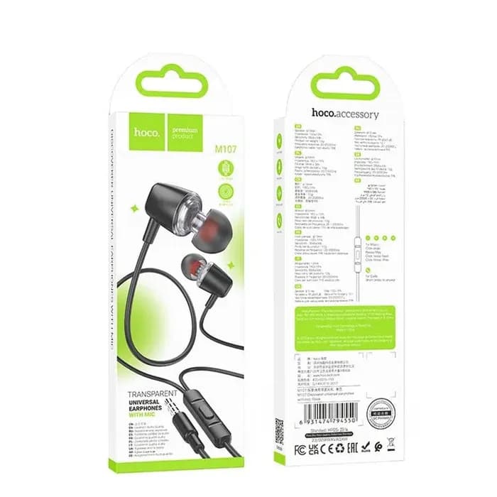 Hoco M107 Earphone Black