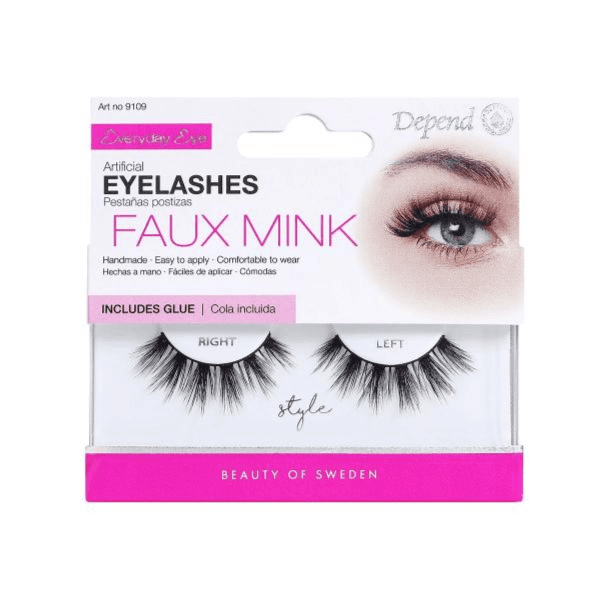 Depend 9109 Faux Mink Eyelashes Style include glue