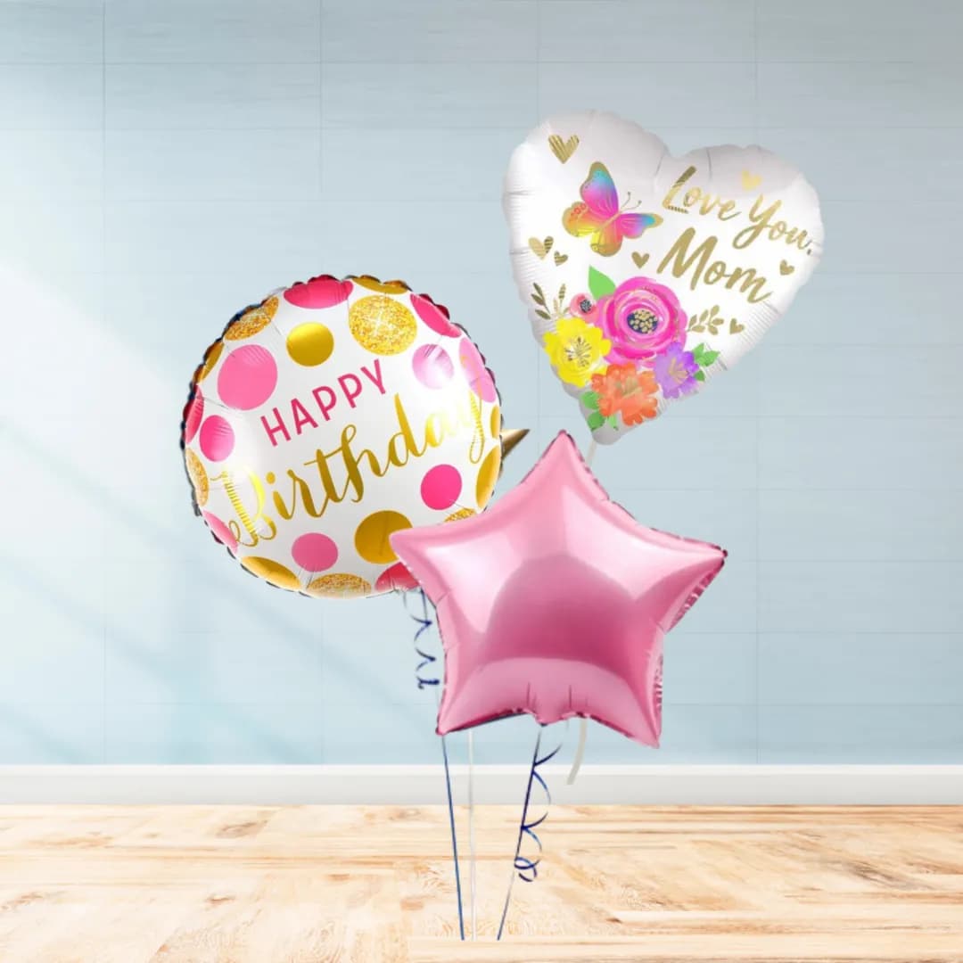 Happy Birthday Mom Helium Balloon