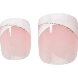 Depend 6320 Press & Go Silver line Artificial nail self adhesive short square model 24pcs