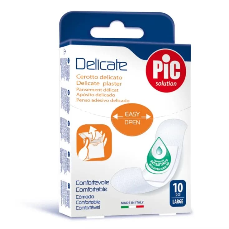 Pic Delicate plaster with antibacterial pad Size large ref-02024011 10pcs