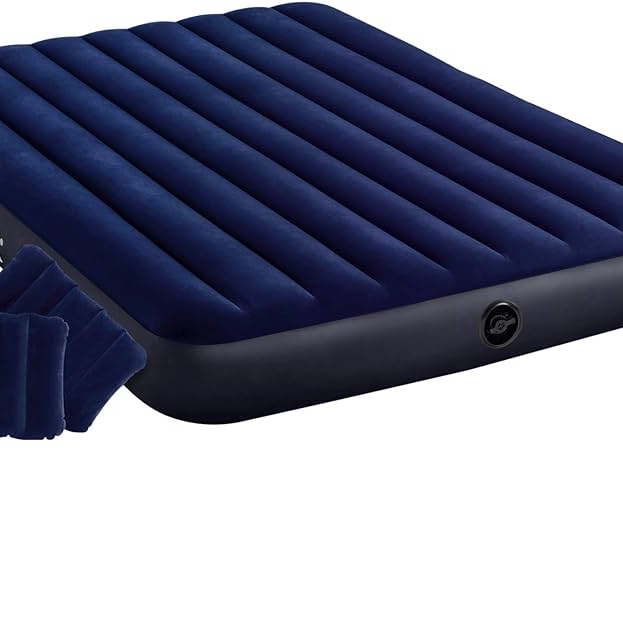 Intex - Dura-Beam® Standard Downy Air Mattress Queen W/ Hand Pump 64765