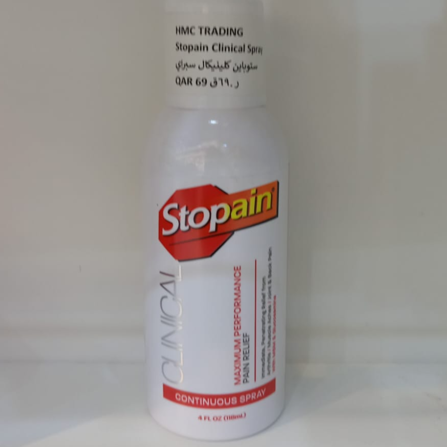 Stopain Clinical-Menthol Spray - 4 Oz