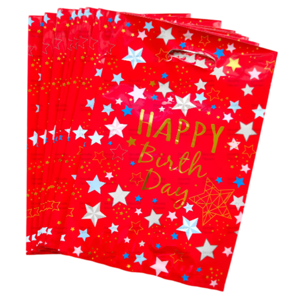 Happy Birthday Themed Party Decoration Plastic Loot Gift Bag - GCGC219