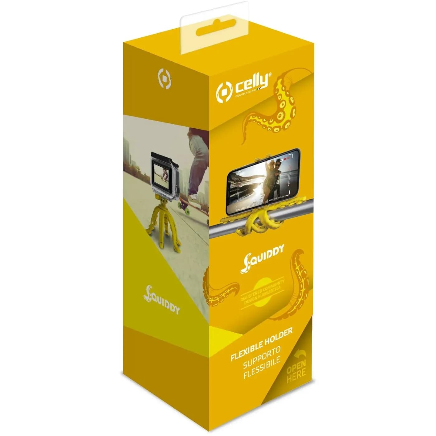 Celly Flexible Holder Yellow