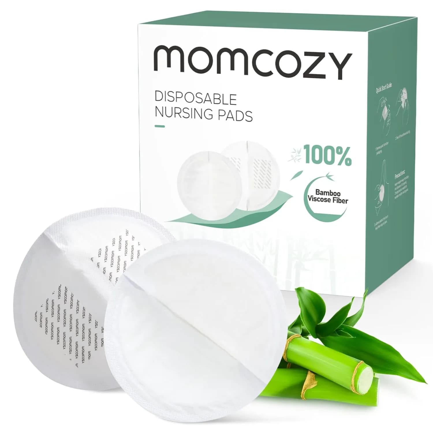 Momcozy Bamboo Fiber Disposable Nursing Pads, 60 counts