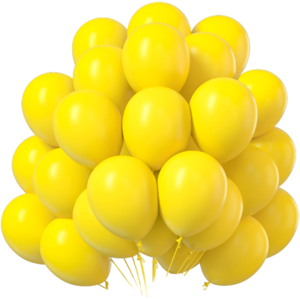 Party Decoration Latex Balloons-pack Of 100 Pieces- Yellow Color (BLQL70)