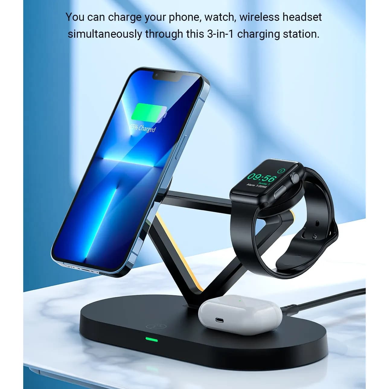 Wireless Charger For Phones Watch And Headset-Acefast E9