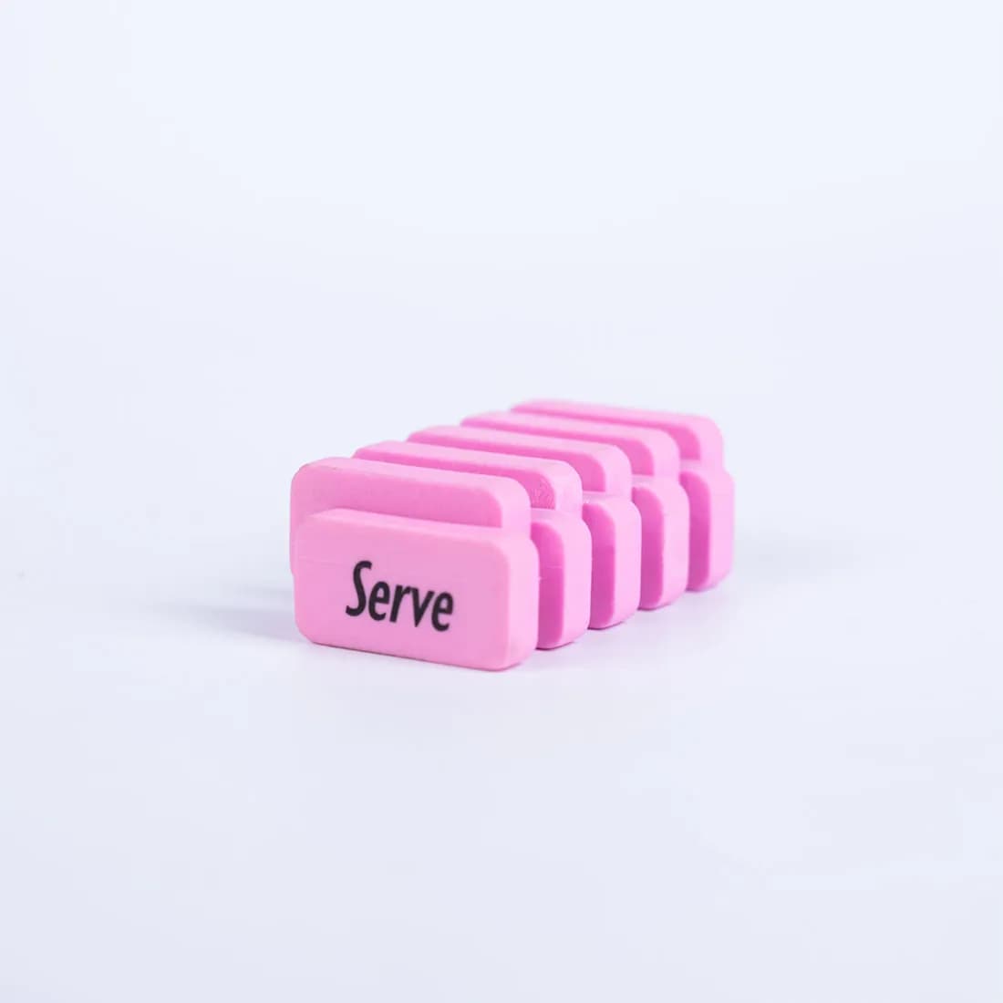 Serve Steps Eraser Pink Pastel Color