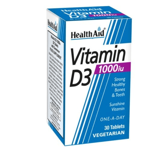 Health Aid Vitamin D3 1000 I.U. Tab 30'S