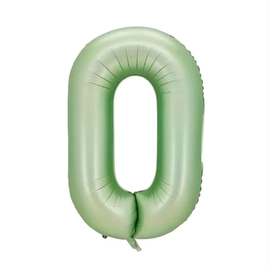 Number 0 Balloon Olive Green Colour