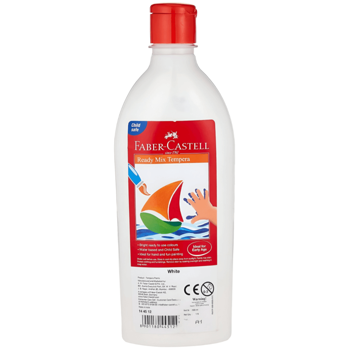 Faber-Castell Ready Mix Tempera Paint Bottle - White WCFC36