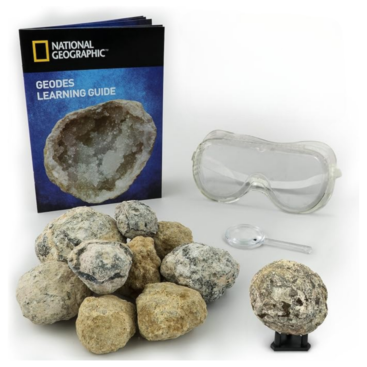 National Geographic Break Open 5 Geodes - Geology Science Kit for  Student-Stem Project Toy (SMEQ13)