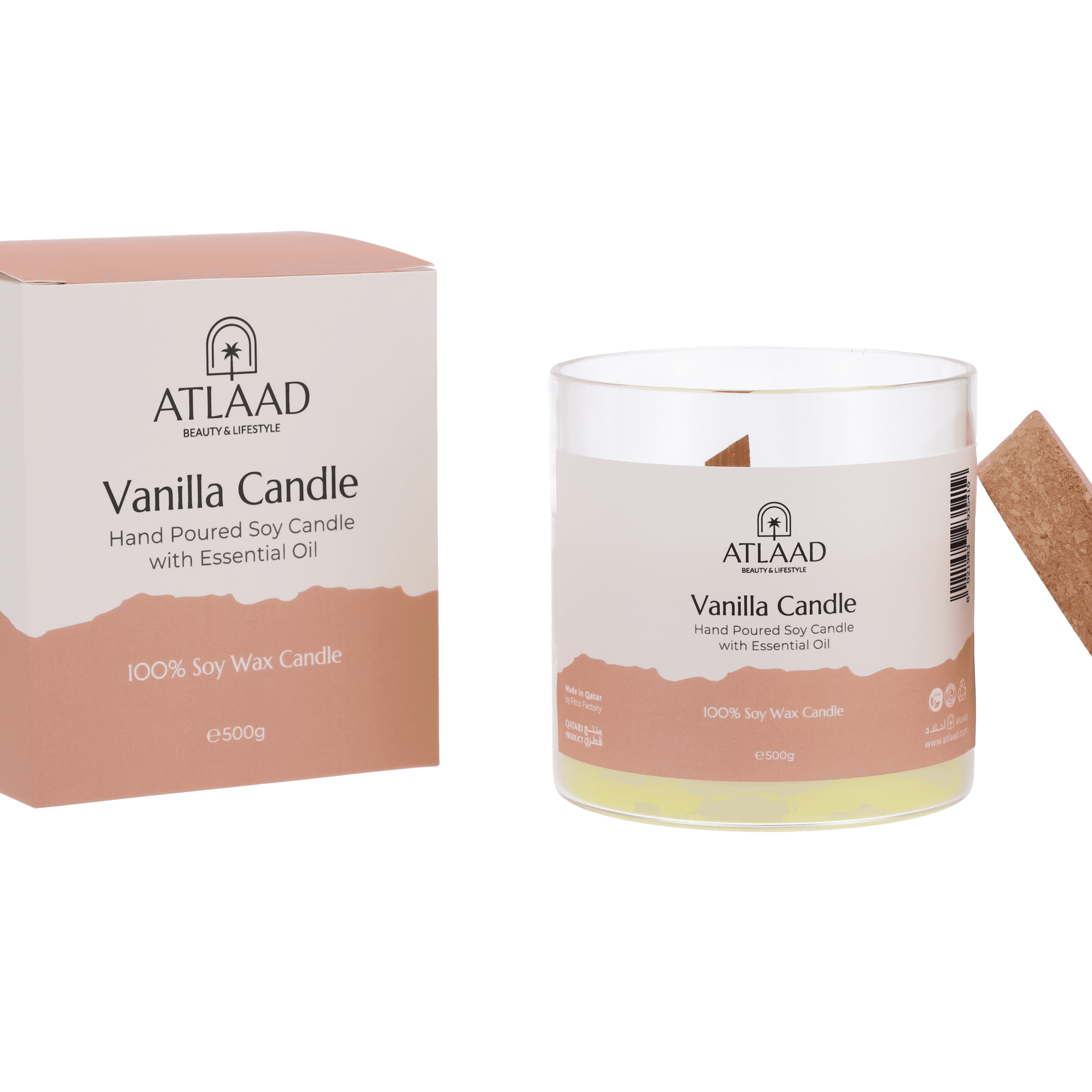Vanilla Candle - Hand Poured Soy Candle with Essential Oil
