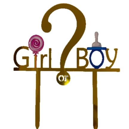 Boy Or Girl Cake Topper