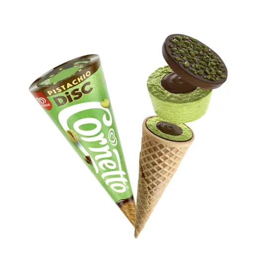 Cornetto Pistachio Disc Ice Cream Cone 130 Ml