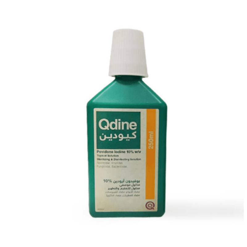 Qdine Povidone Iodine Soln 10% 250 Ml