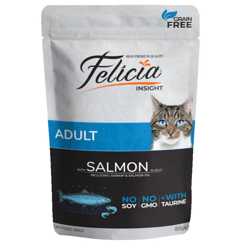 Felicia Adult Salmon in Jelly Grain free 85g x 12 pouch