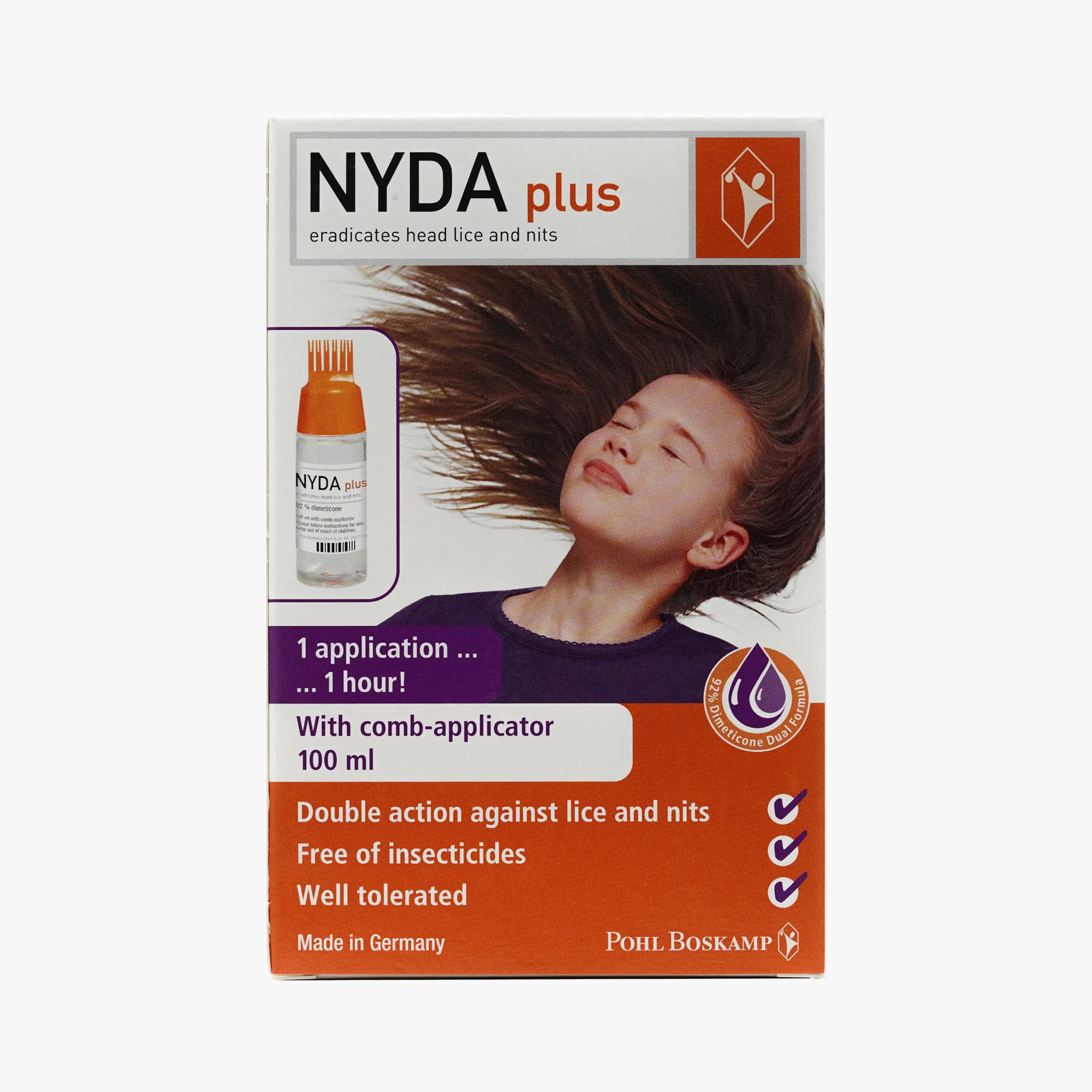 Nyda Plus Head Lice Treatment With Comb Applicator 100ml