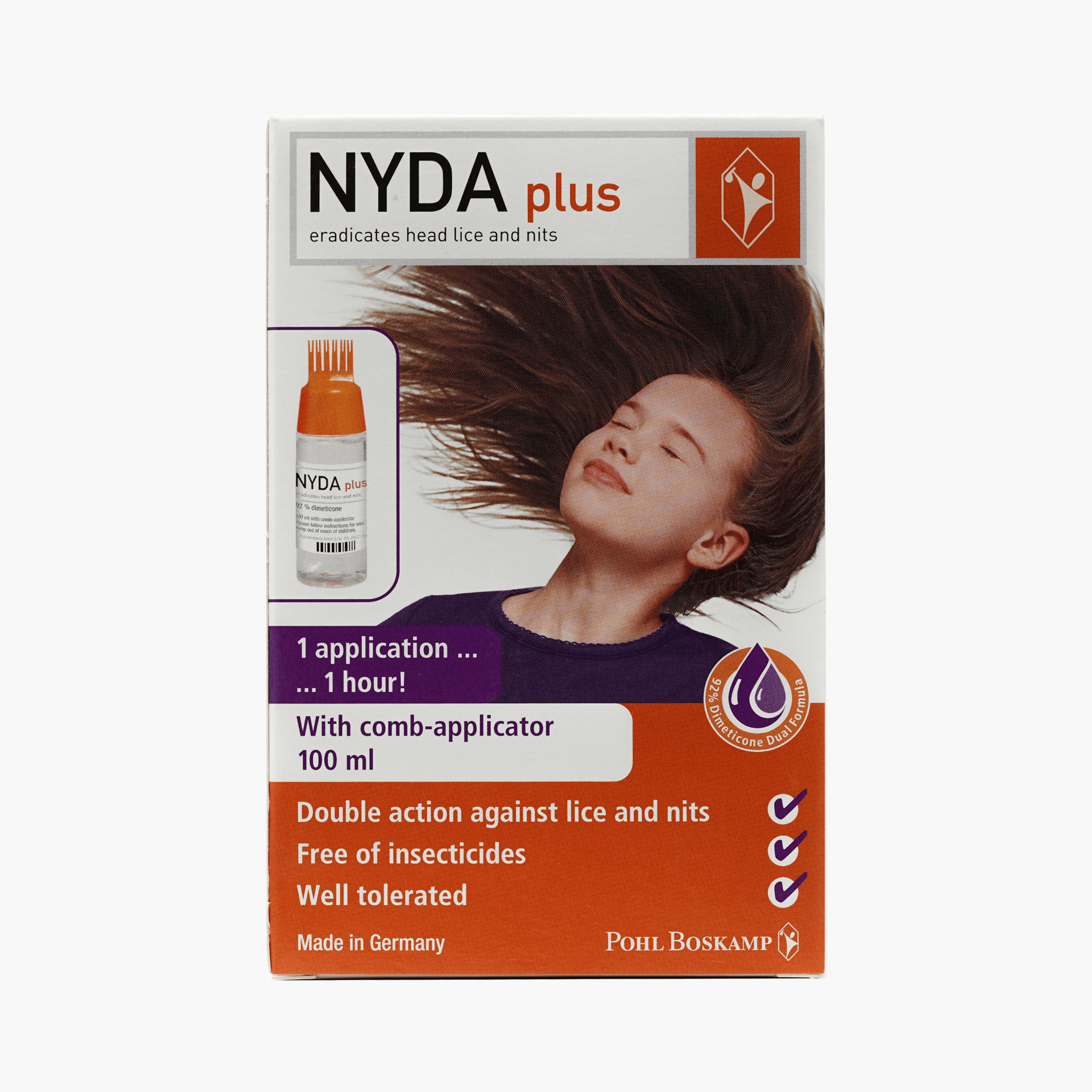 Nyda Plus Head Lice Treatment With Comb Applicator 100ml